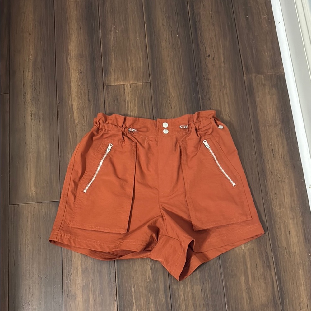 CALIA by Carrie Underwood High Waist Orange Shorts